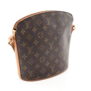Louis Vuitton Drouot Shoulder Bag Canvas Leather Monogram Brown